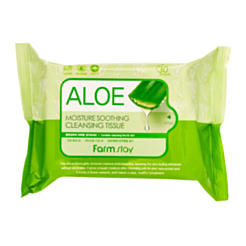 Влажные Салфетки для Снятия Макияжа Farm Stay Aloe 30 шт