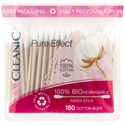 Pambıq Çubuqları Cleanic Pure Effect 160 ədəd