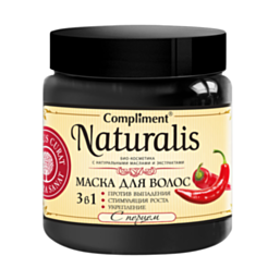 Saç üçün maska Compliment Naturalis 3-ü 1-də qırmızı bibər ekstraktlı 500ml 4620010795985