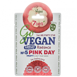 Parça Üz Maskası 7 Days Vegan Friday Pink Day 25 gr