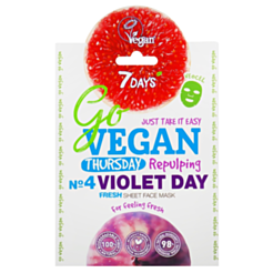 Parça Üz Maskası 7 Days Vegan Thursday Violet Day 25 gr