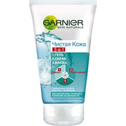 Гель-скраб для умывания лица Garnier Skin Naturals Clean Skin 150 мл