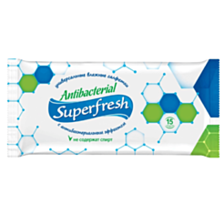 Nəm Cib Salfet Superfresh Antibakterial 15 ədəd