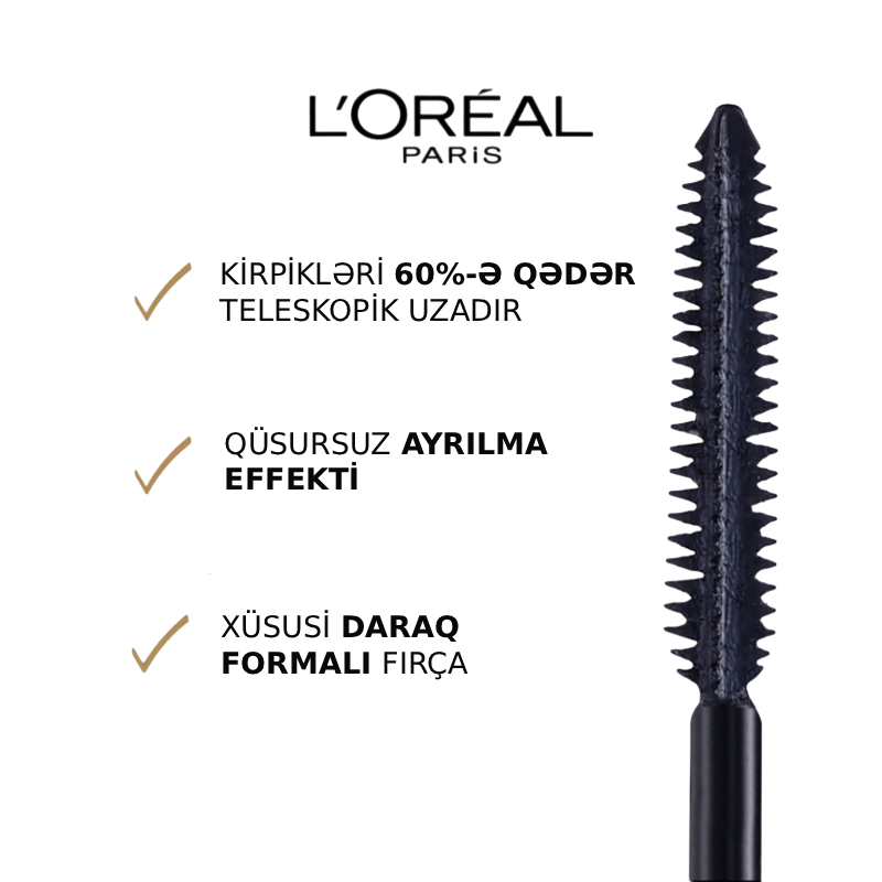 Tuş Loreal Telescopic Ekstra Qara qiyməti Bakıda, Azərbaycanda — Olivia ...