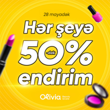 Hər şeyə 50%-dək endirim